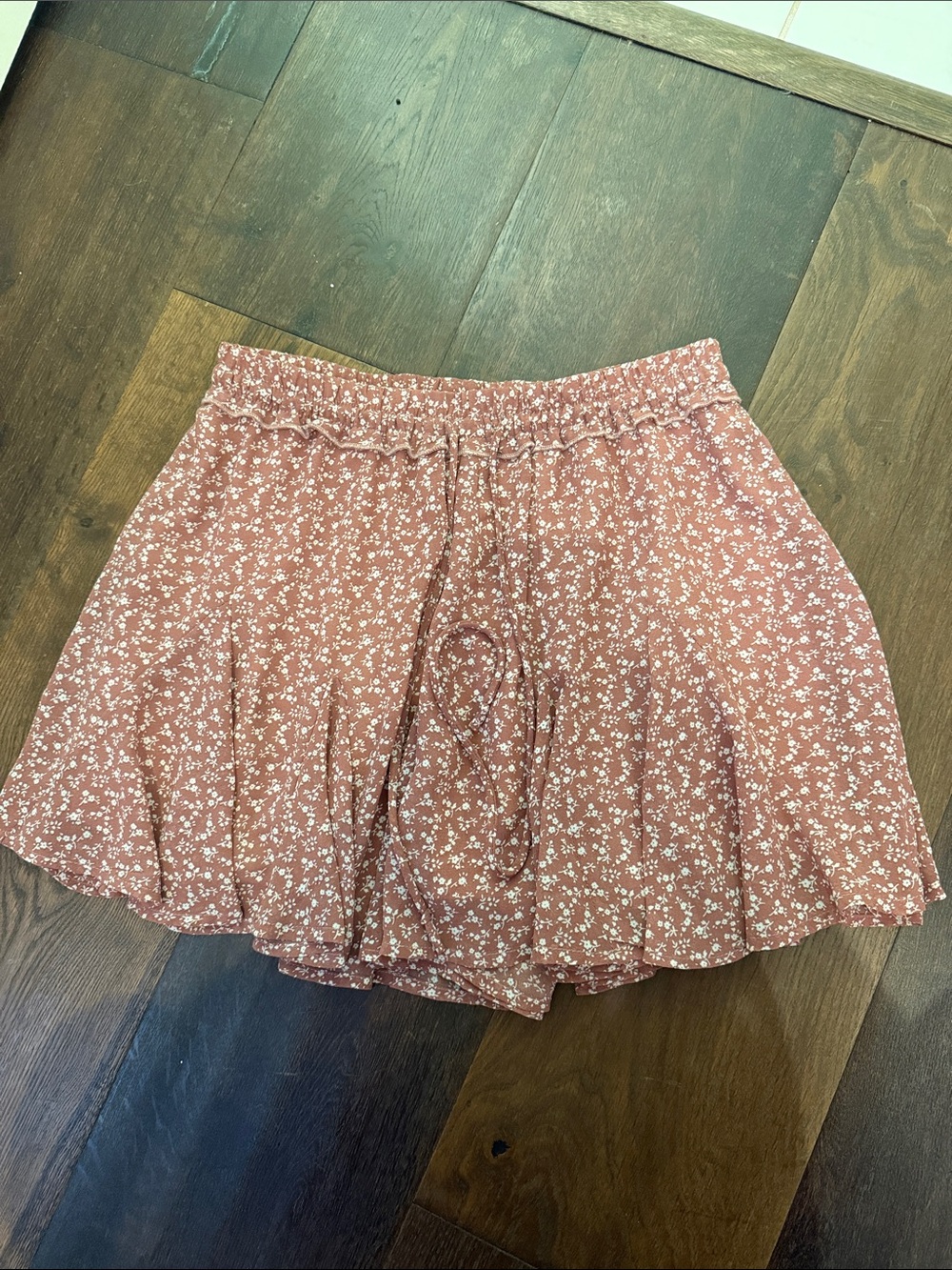 Cotton Candy Dusty Rose Floral Skort